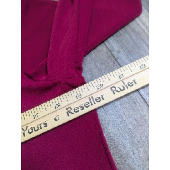 Lauren Ralph Lauren Slim-Fit Keyhole Top Raspberry Pink Women's Size Medium - Picture 4 of 5